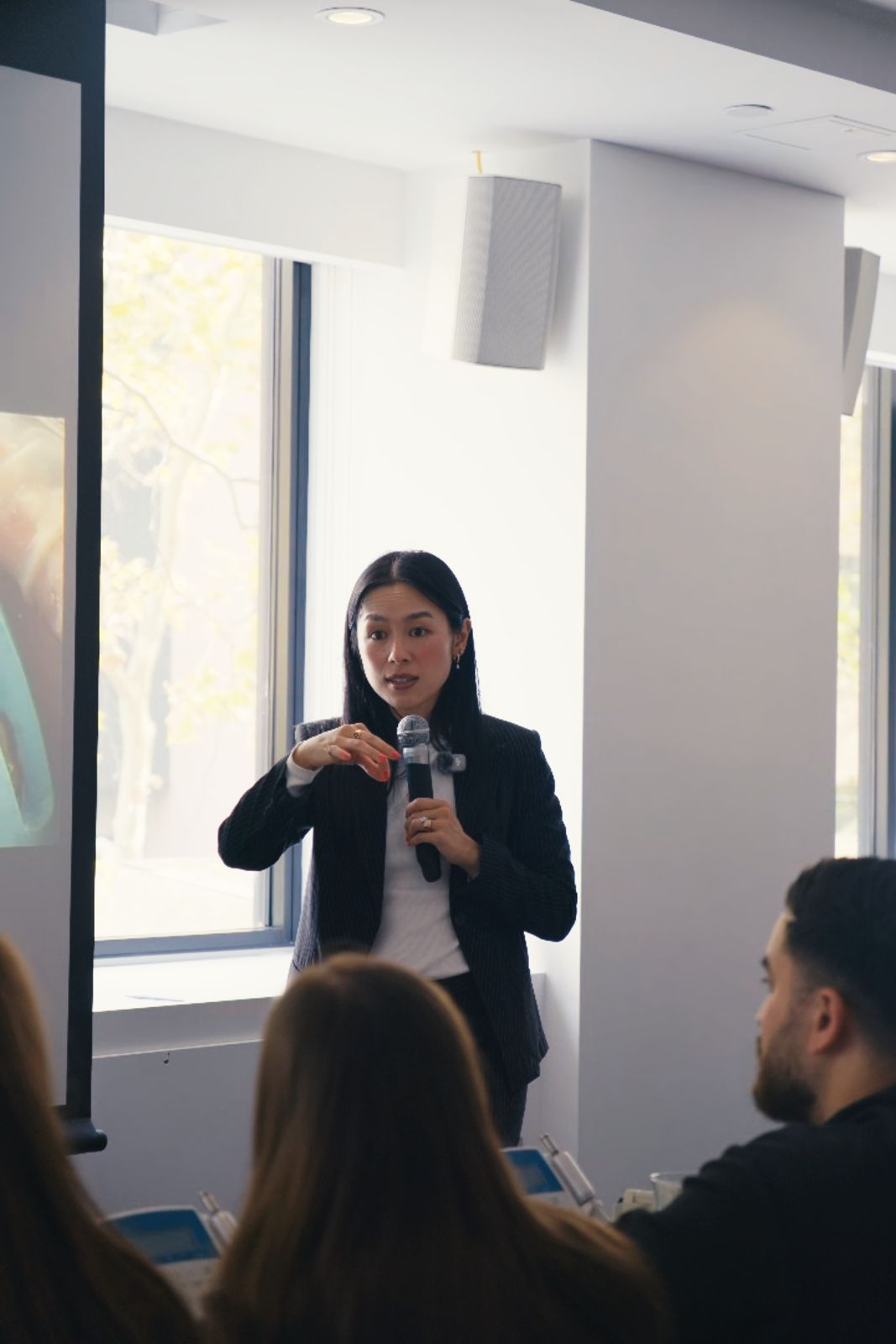 Faculty member presenting during a masterclass lecture