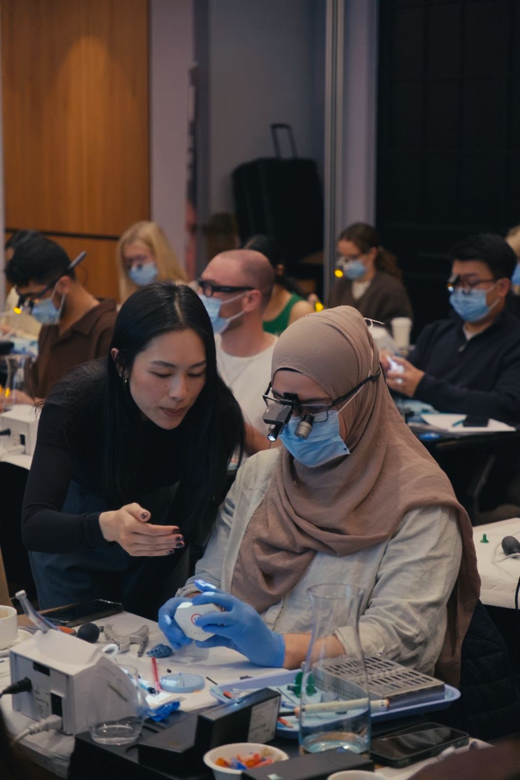 Attendees in discussion during the masterclass